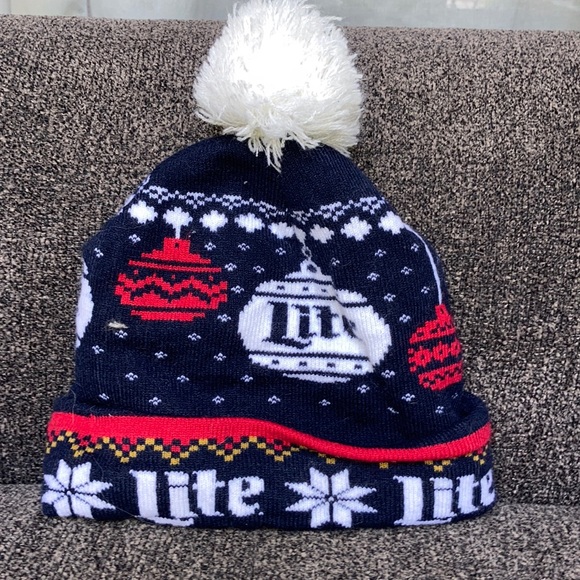 Miller Lite Other - Miller Lite Christmas UGLY Sweater Beanie